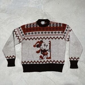 1970's Kennington Unisex Vintage Mickey Mouse Ugly Christmas Sweater Rare SZ L